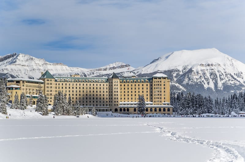 Snow at Lake Louise