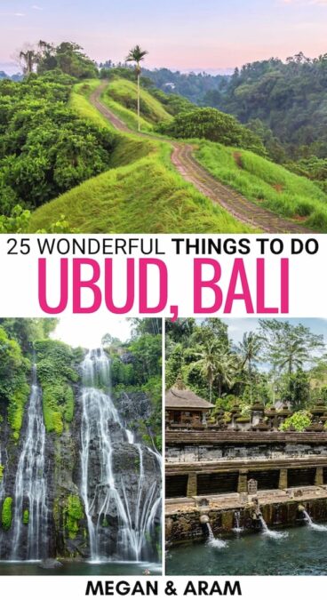 Are you looking for the best things to do in Ubud, Bali? This guide walks you through the top Ubud attractions, temples, landmarks, and more! Click here! | Ubud landmarks | Ubud temples | Waterfalls in Bali | What to do in Ubud | Ubud sightseeing | Places to visit in Bali | Ubud itinerary