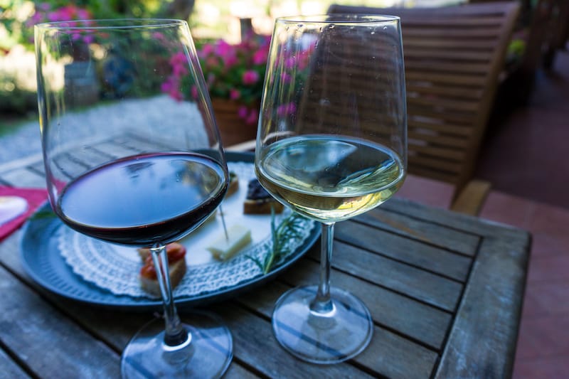 Well-deserved glass of wine in Monterosso al Mare