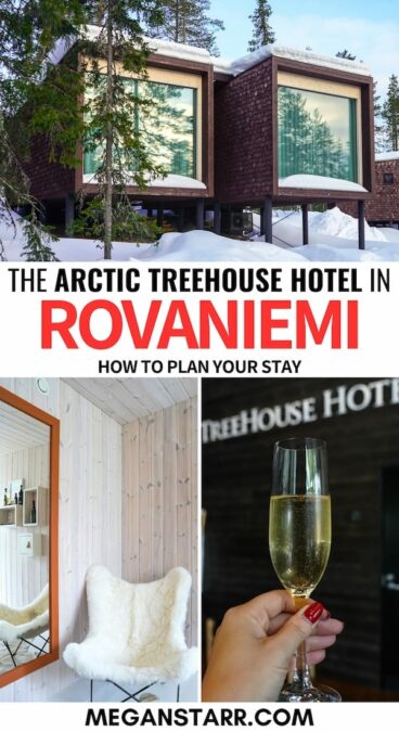 The Arctic TreeHouse Hotel in Rovaniemi is one of the most iconic stays in the world. But is the Finnish Lapland hotel worth it? I review my two stays here! | Hotels in Rovaniemi | Places to stay in Rovaniemi | Northern lights hotels in Finland | Where to stay in Lapland | Where to stay in Rovaniemi | Treehouse hotels in Finland