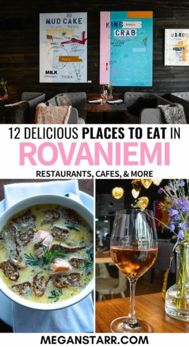 Are you searching for the best Rovaniemi restaurants? This guide contains my favorite restaurants in Rovaniemi and some tips for eating out there! | What to eat in Lapland | Lappish food | Food in Rovaniemi | Cafes in Rovaniemi | Bars in Rovaniemi | Traditional food in Rovaniemi | Eating out in Finland | What to eat in Finland | Best restaurants in Rovaniemi | Rovaniemi cafes | Rovaniemi bars | Best places to eat in Rovaniemi | Things to do in Rovaniemi | Finland restaurants | Lapland restaurants