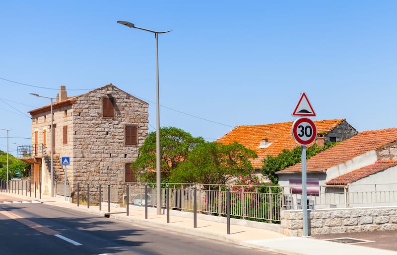 Driving in Figari in South Corsica