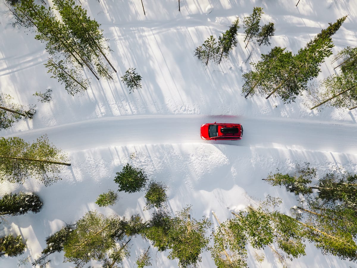 Driving in Finland during winter