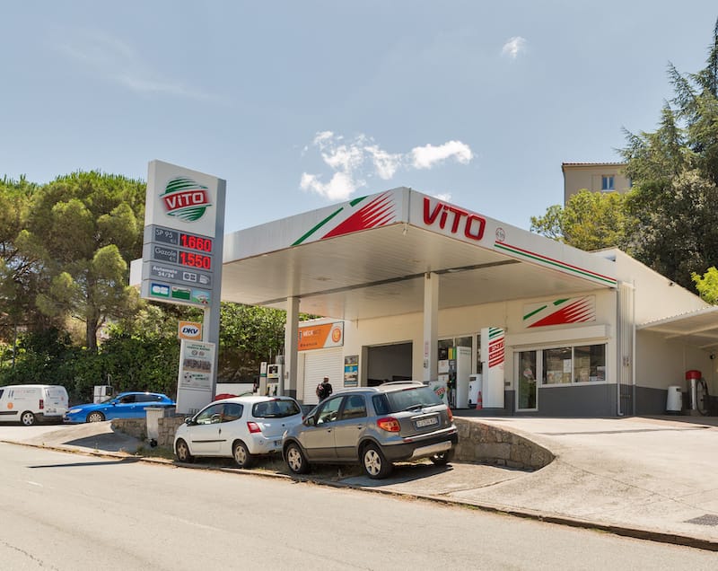 Gas station in Corsica - Sergiy Palamarchuk - Shutterstock