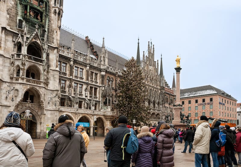 Glockenspiel Clock Show in Munich - Yulia_B - Shutterstock