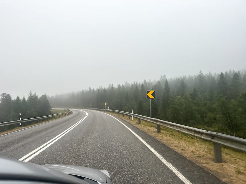 The roads on a foggy Finnish day!