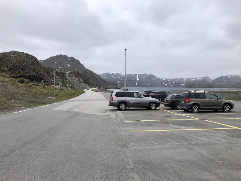 The rental return lot at a Northern Norway airport