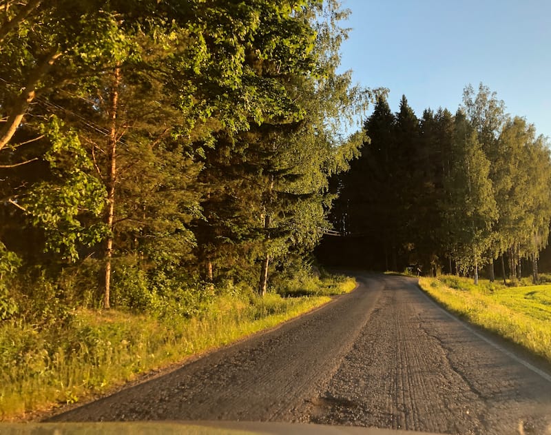 Always drive slowly on backroads!