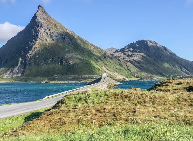 Driving in the Lofoten Islands looks like this