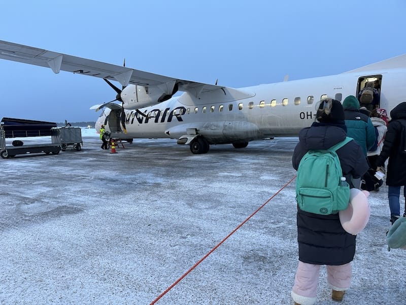 I fly in directly from Rovaniemi on a seasonal route