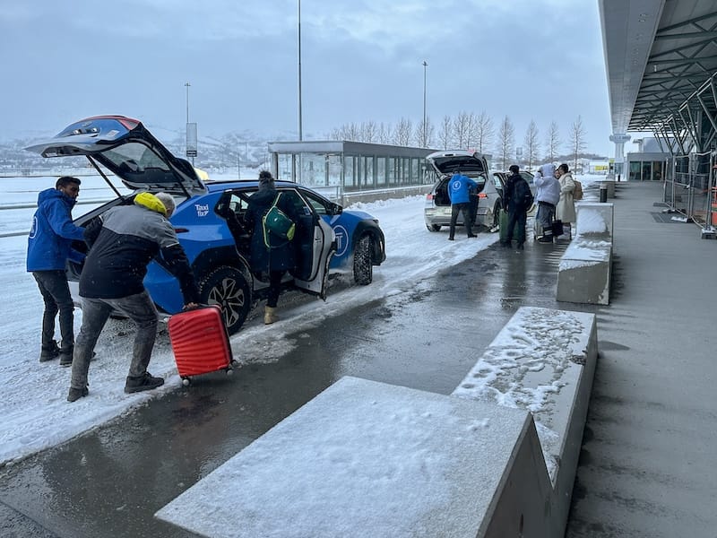 Outside the Tromso Airport