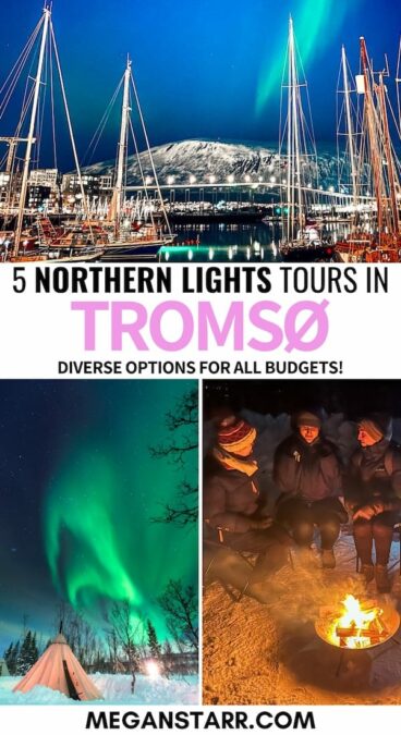 Is seeing the northern lights in Tromso on your bucket list? These are the best Tromso northern lights tours which will help you achieve that (+ photo tips)! | Northern lights tours in Tromso | Tromso Norway | What to do in Tromso | How to see the northern lights in Tromso, Norway | Tromso tours | Best tours in Tromso | Tromso aurora tours | Aurora tours in Tromso | Norway northern lights