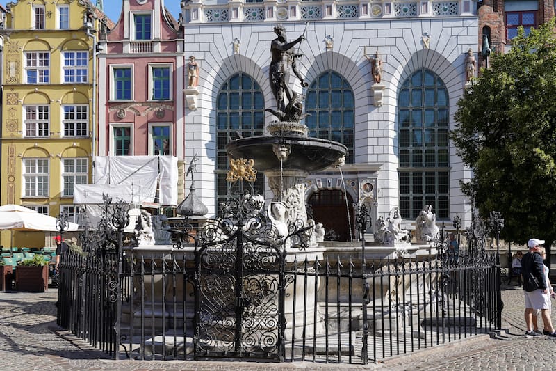 Neptune Fountain is one o the main attractions in Gdansk