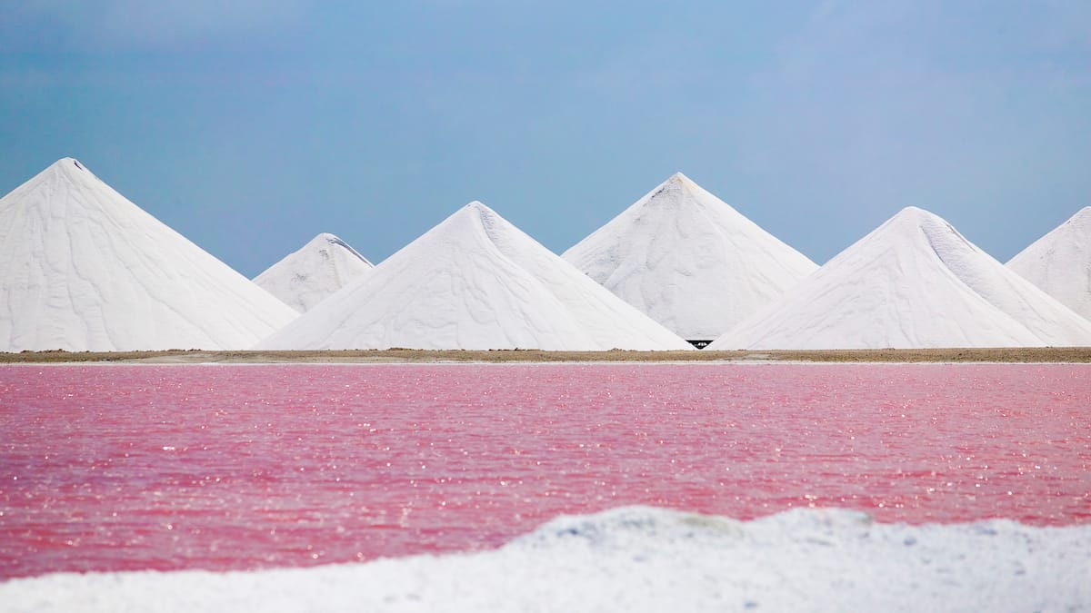 Salt evaporation plant in Bonaire