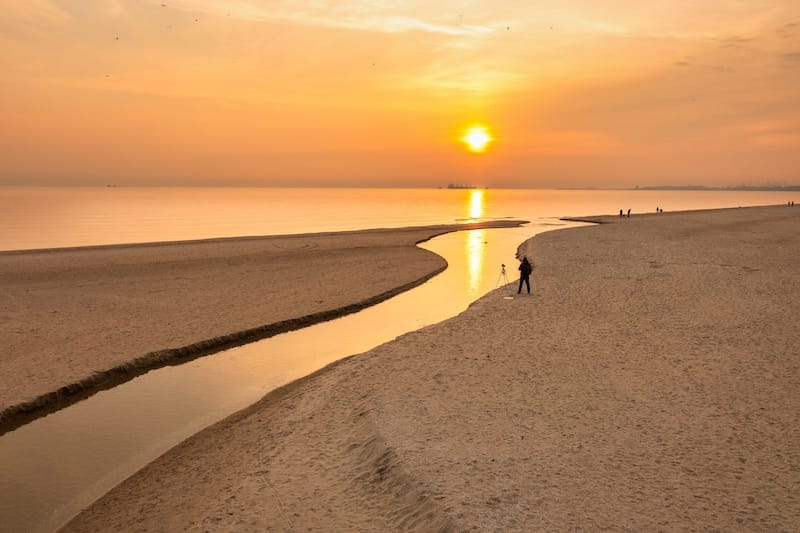 Sunset on Jelitkowo Beach