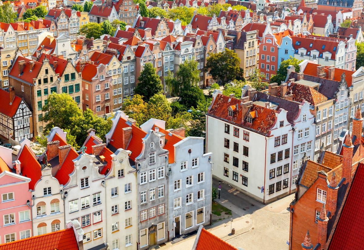 View from St. Mary's over Gdansk