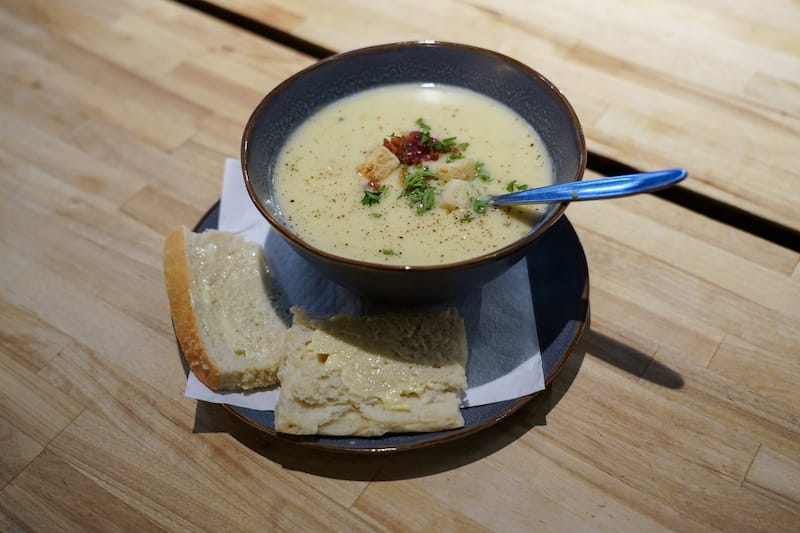 Cauliflower soup at Fruene