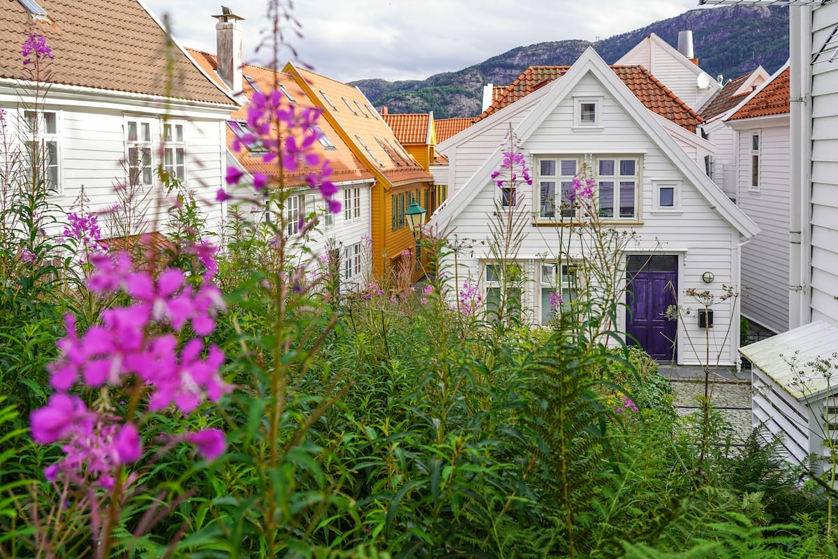 Walking toward Nordnesparken on the Nordnes Peninsula