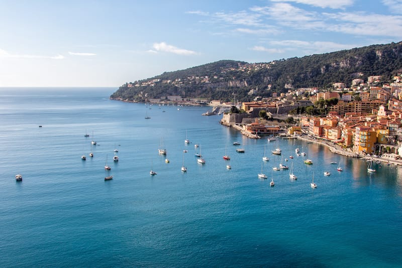 Eze beach is one of the most popular spots in summer