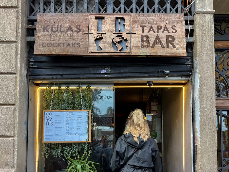 A tapas bar right by the beach