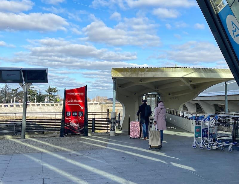 The Rhonexpress escalators 