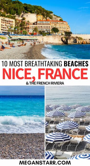 Are you looking to visit the best beaches in Nice, France? This guide contains the top Nice beaches, including family-friendly ones (as well as sandy ones)! | What to do in Nice | Things to do in Nice | French Riviera beaches | Beaches on the French Riviera | Places to visit in Nice | Sandy beaches in Nice | Best beaches in Nice