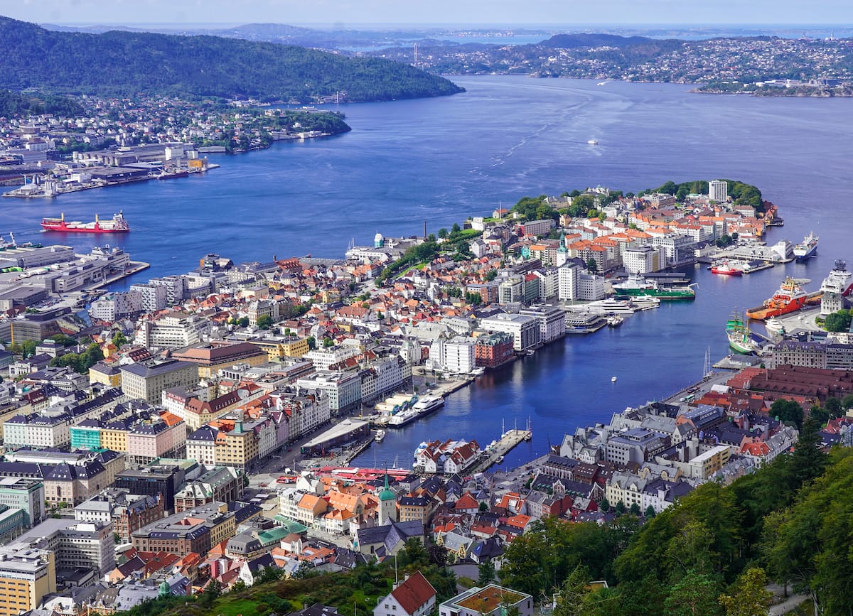 View from the top of Fløyen