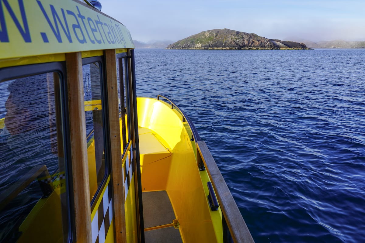 On the Nuuk Water Taxi boat to the puffin island