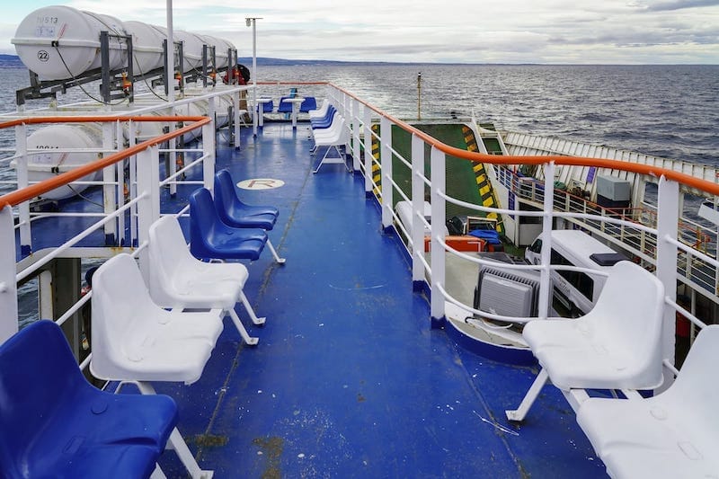 punta arenas free tour On the ferry to Porvenir