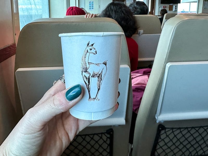 Coffee on the ferry 