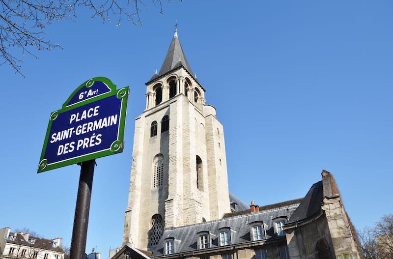 Saint-Germain-des-Prés is a good area to book your hotel in!