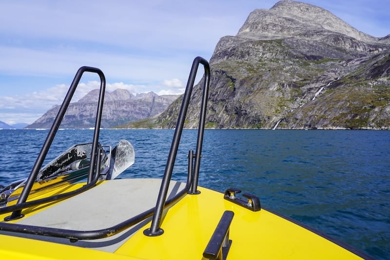 View from the front of our boat