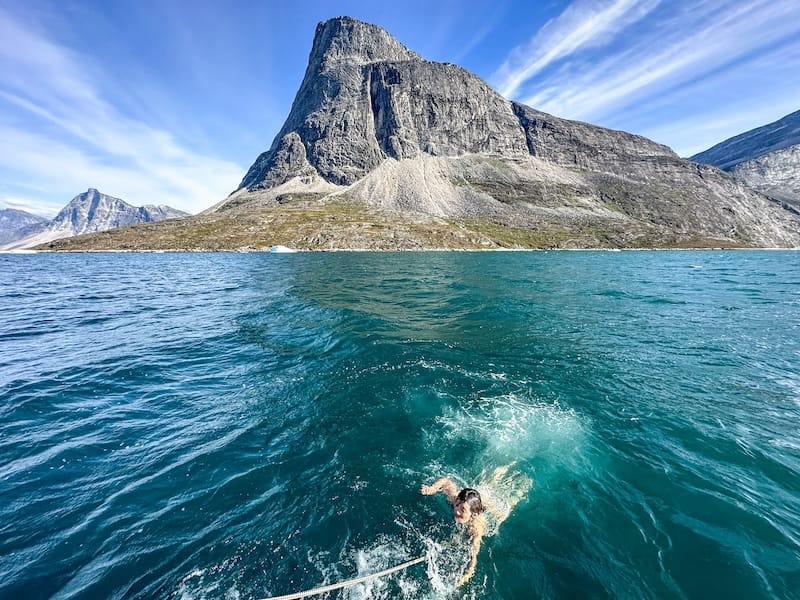 Swimming in the fjord