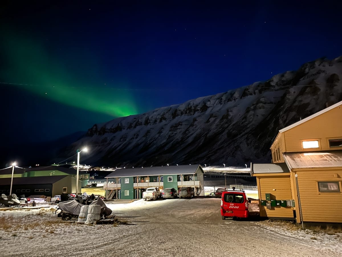 Watching the northern lights in Svalbard