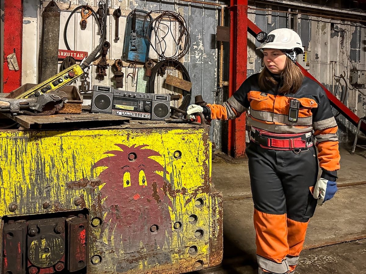 In a workshop in the mine