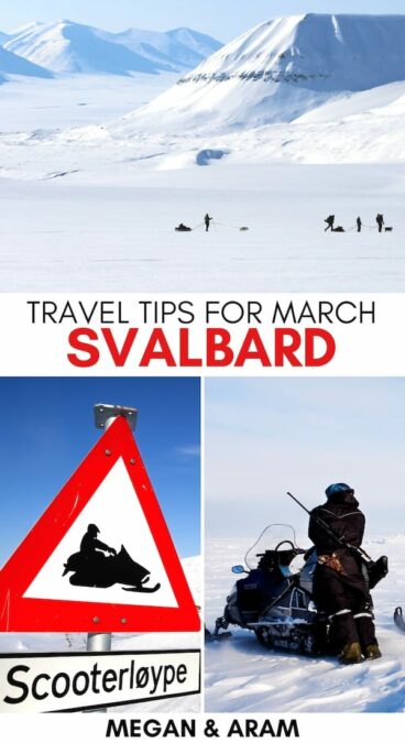 Looking for the top reasons and things to do in Svalbard in March? This guide covers weather, activities, and FAQs for March in Svalbard. | Svalbard in winter | Svalbard in spring | Longyearbyen in March | Spitsbergen in March | things to do in Svalbard | What to do in Svalbard | Snowmobiling in Svalbard