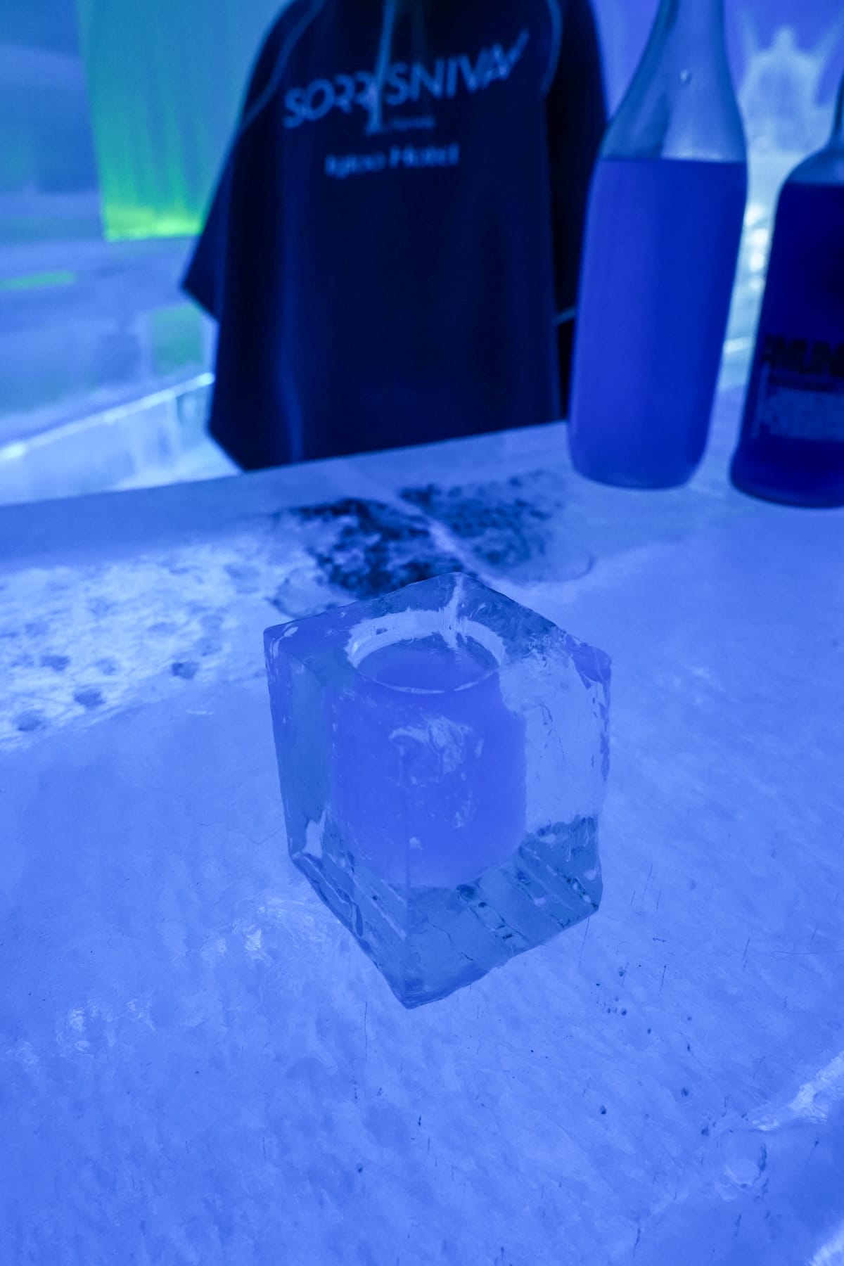 My drink at the Sorrisniva Ice Bar