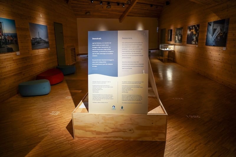 A temporary exhibit at the Svalbard Museum