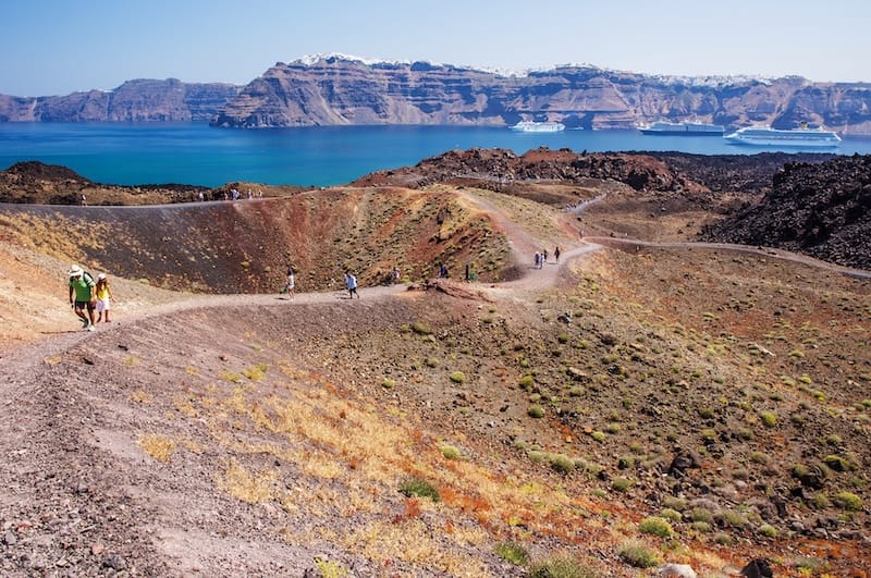 Hiking on Santorini