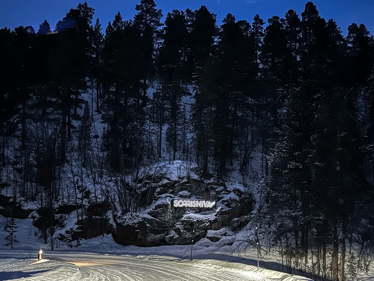 Road to Sorrisniva in winter