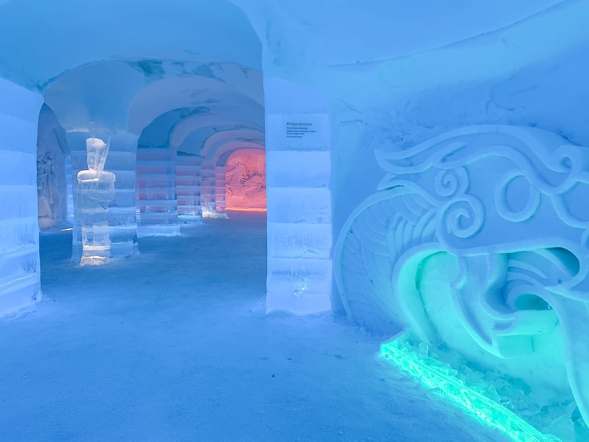 Sorrisniva Ice Hotel in winter