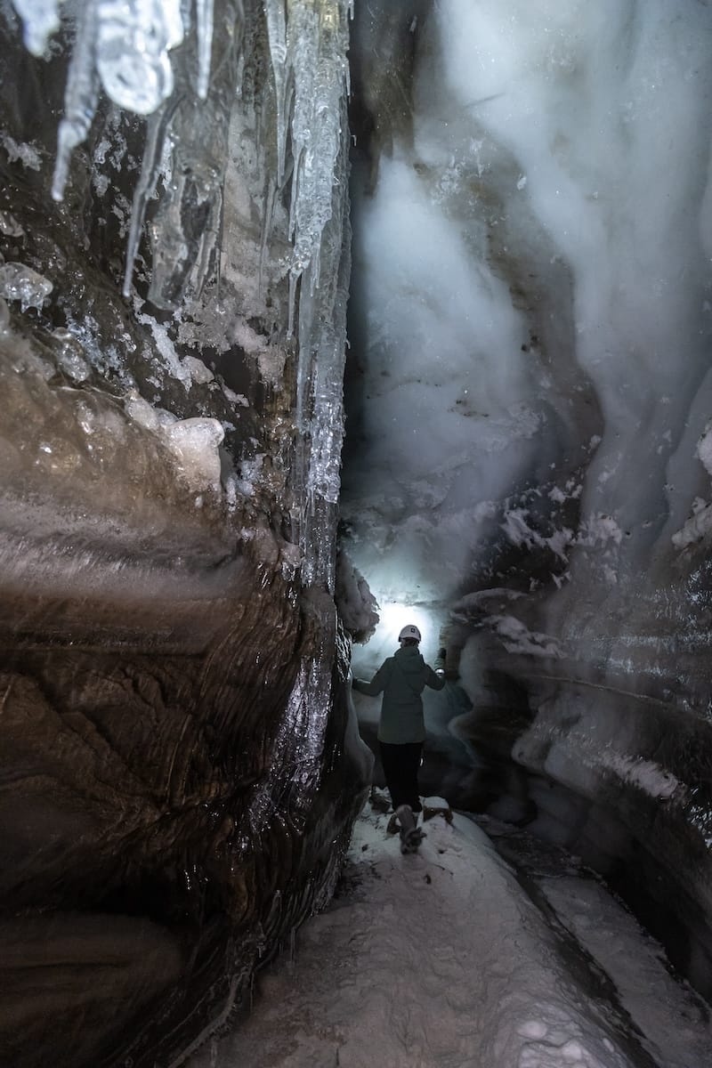 An ice cave in Svalbard