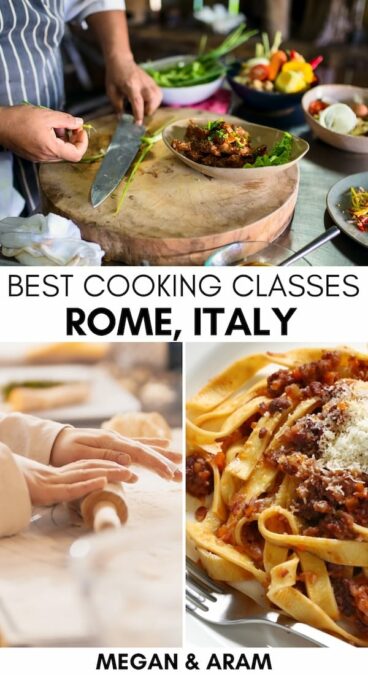 Are you looking for the best cooking classes in Rome, Italy for your upcoming trip? These Rome cooking classes teach you to make pizza, pasta, tiramisu, and more! | Rome food | Food in Rome | Cooking workshops Rome | Make pasta in Rome | Make tiramisu in Rome | Pizza in Rome | Make pizza in Rome | Rome pizza making class | Rome pasta making class