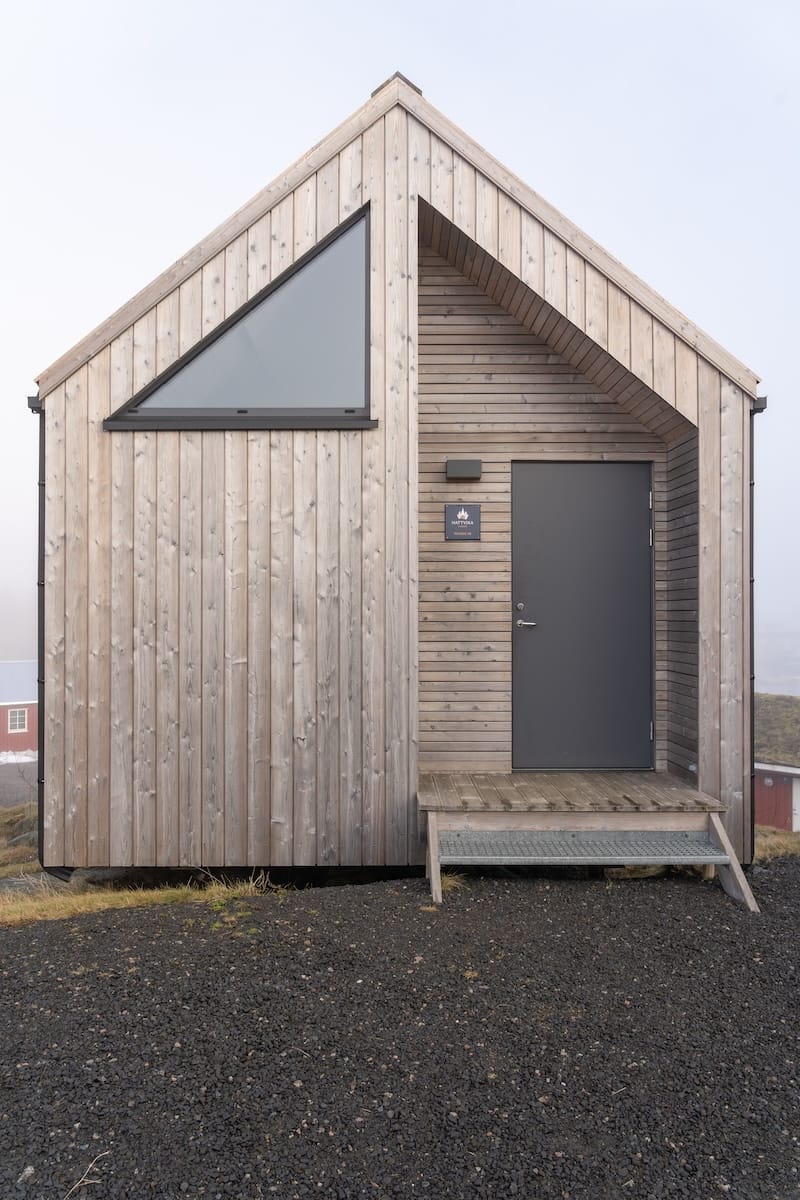 My cabin during a foggy morning