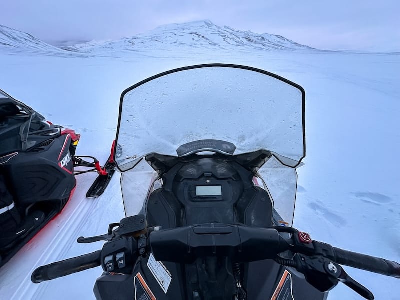 I took a snowmobile to the ice cave in Svalbard!