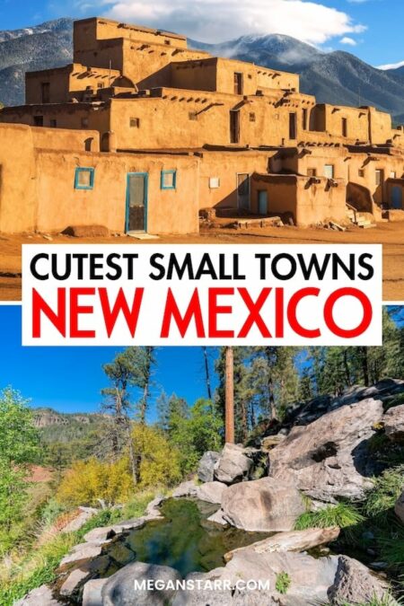 Are you looking for the best small towns in New Mexico? This guide contains the prettiest and cutest New Mexico small towns and what to do in each of them! They are the ultimate weekend escape! Click to learn more. Places to visit in New Mexico | Small towns in New Mexico | New Mexico small towns | What to do in New Mexico | New Mexico destinations | Things to do in New Mexico | New Mexico itinerary | Places in New Mexico | Small towns in NM | Weekend getaways in New Mexico | New Mexico weekend getaways | Weekend trips in New Mexico | Where to go in New Mexico