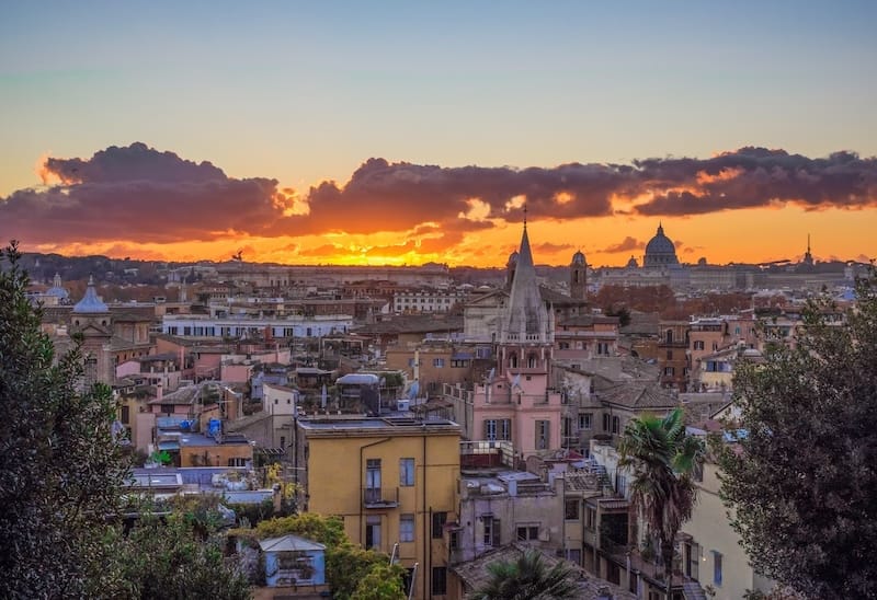 Sunset from Terrazza del Pincio
