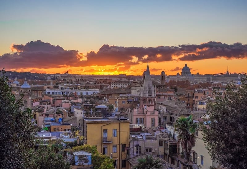 Sunset from Terrazza del Pincio