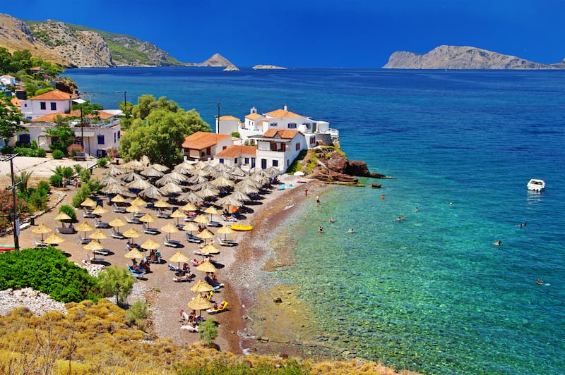 Beautiful beaches on Hydra