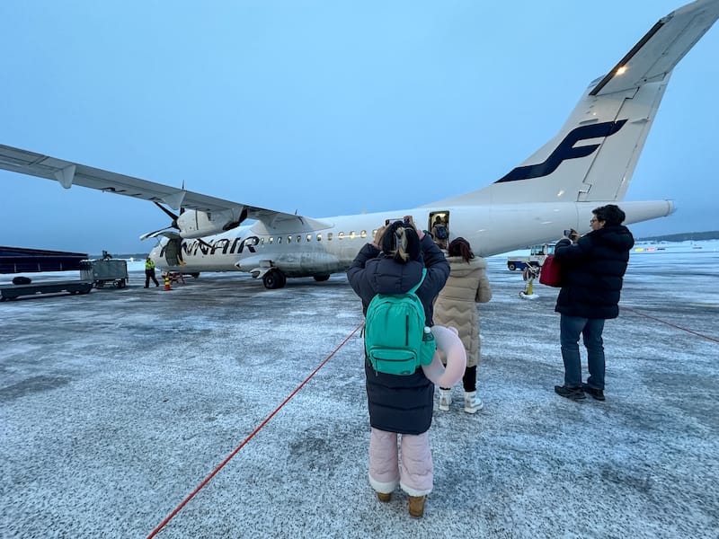 Flying on a direct flight to Tromso from Rovaniemi